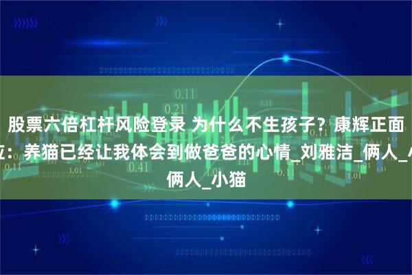股票六倍杠杆风险登录 为什么不生孩子？康辉正面回应：养猫已经让我体会到做爸爸的心情_刘雅洁_俩人_小猫